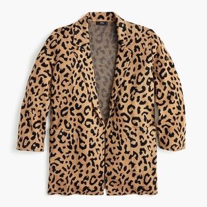 J. Crew Sophie Open Sweater-blazer in Leopard 🐆